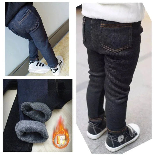 Kids' solid-color jeans – product photo