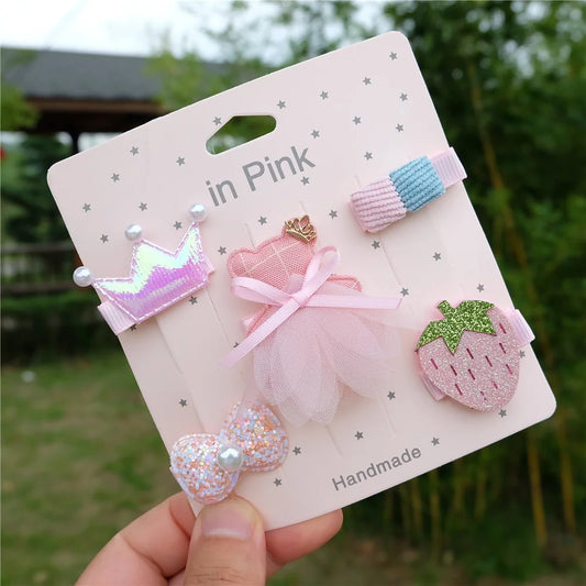 Girls' Cartoon Hair Clips – Princess Hairpin Styles