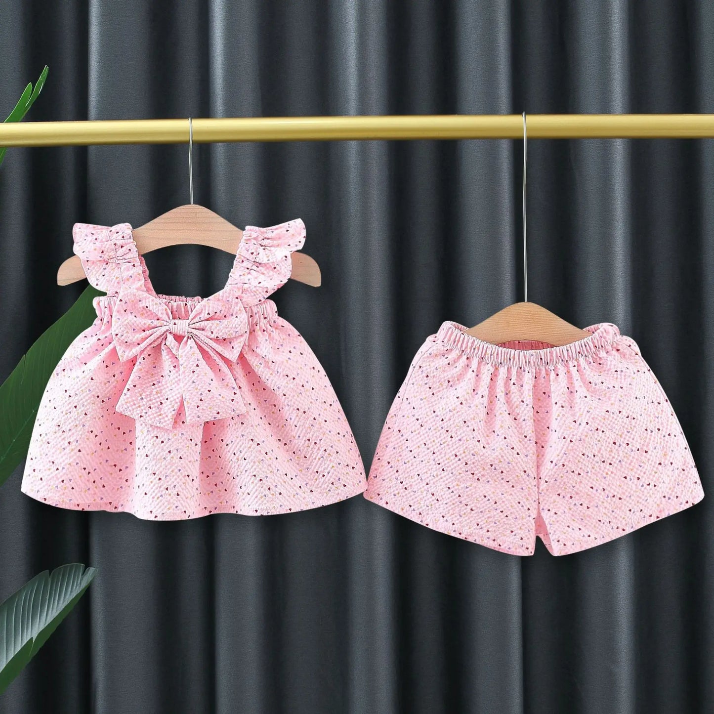 Colorful Dot Sleeve Baby Set