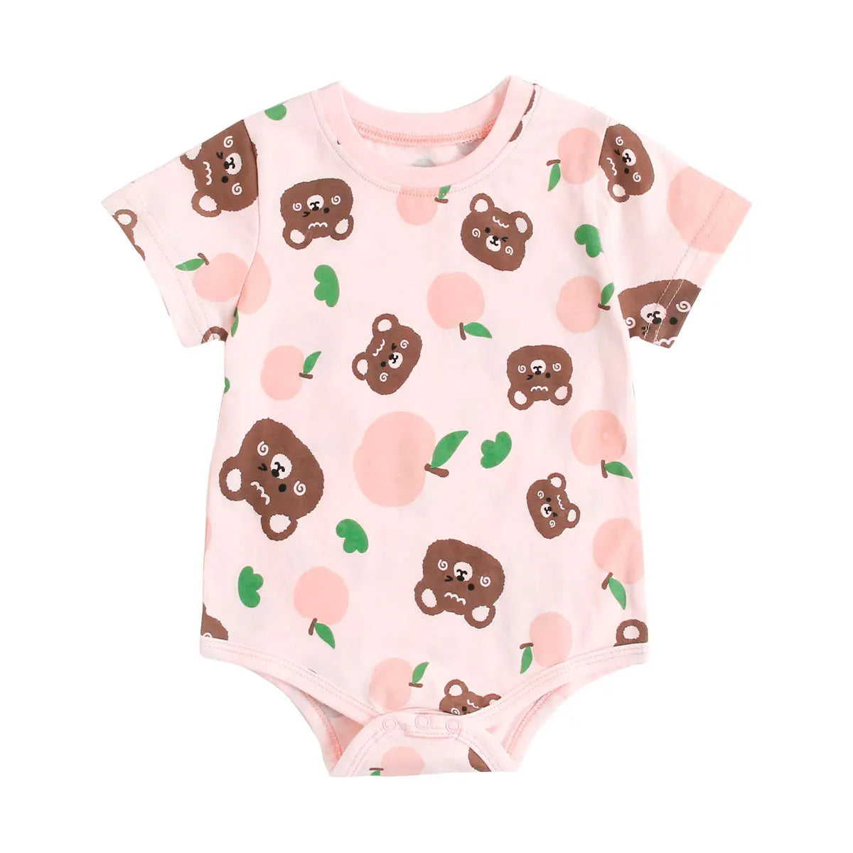 Baby Girls' Cotton Bodysuit, Short-Sleeve Newborn Top