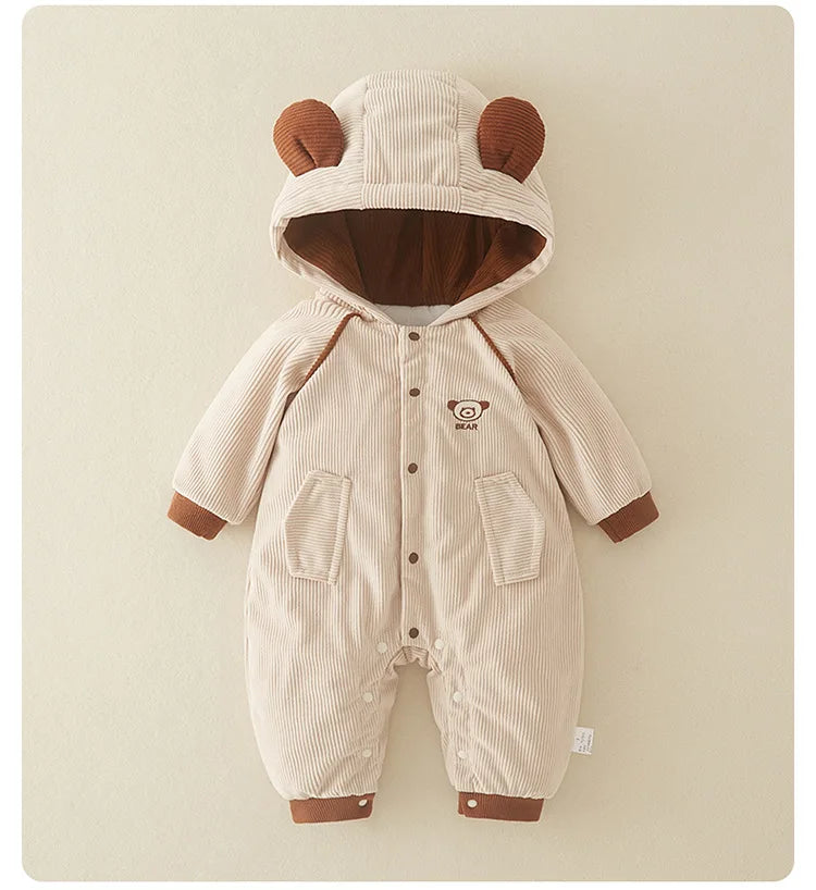 Cozy Winter Baby Romper Set