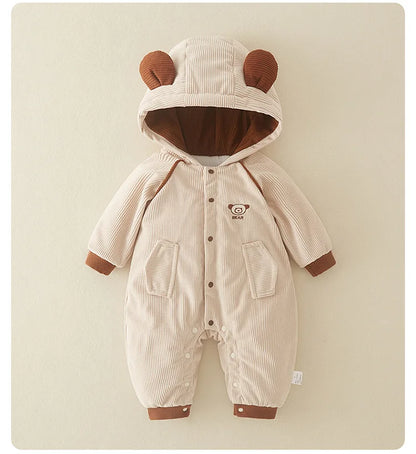 Cozy Winter Baby Romper Set