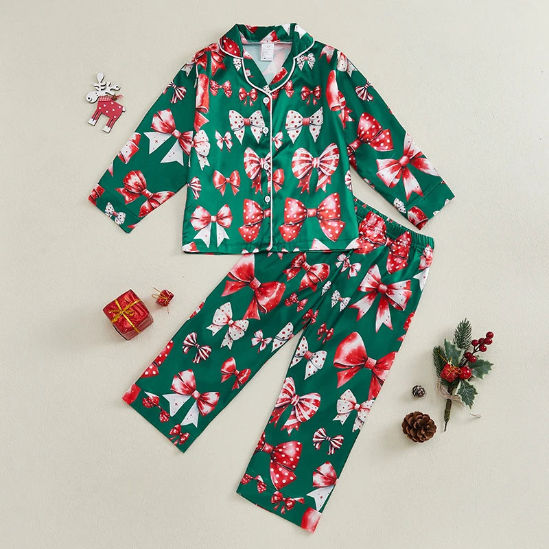 Girls Christmas Pajamas Set