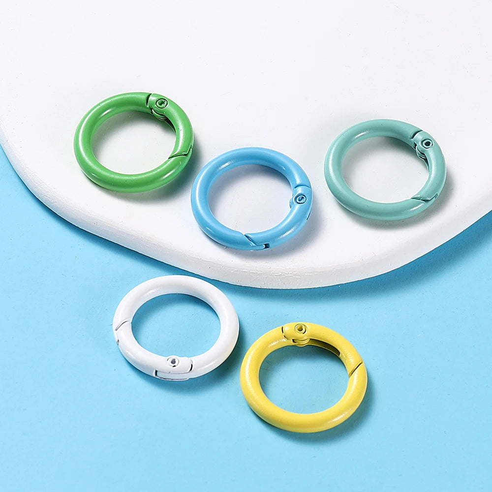 Metal O-Ring Keychain Clasps, 5-Pack Craft Clips