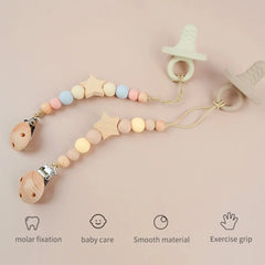 Wood Baby Pacifier Chain
