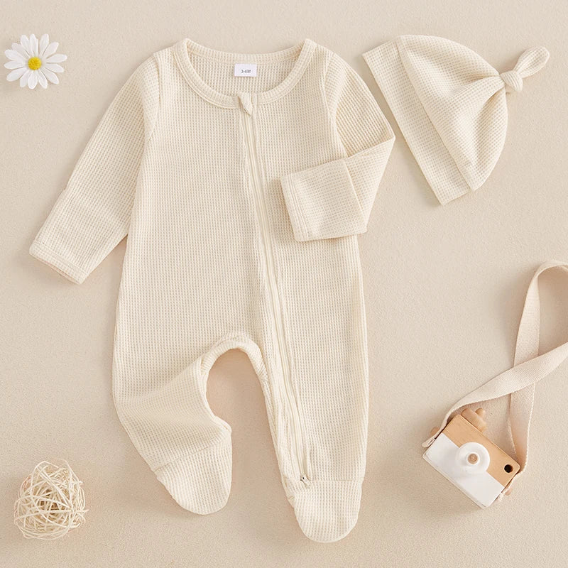 Waffle Knit Baby Jumpsuit