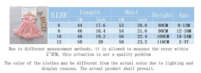 Flower Fairy Baby Girl Party Dresses Summer Children Clothes Birthday Princess Evening Mesh Dress Toddler Kids Costume 0 To 3 Y