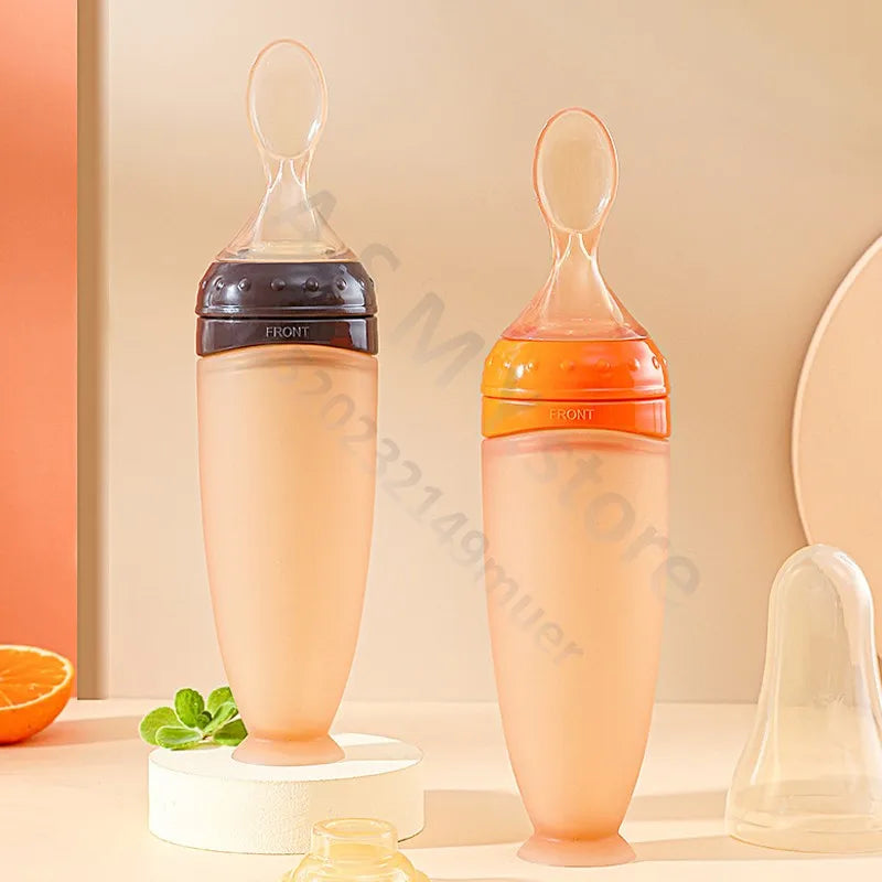 Baby Squeeze Feeding Bottle for Cereal and Puree