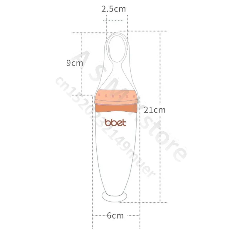 Baby Squeeze Feeding Bottle for Cereal and Puree