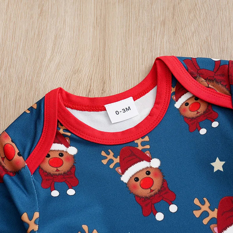 Christmas Reindeer Print Jumpsuit