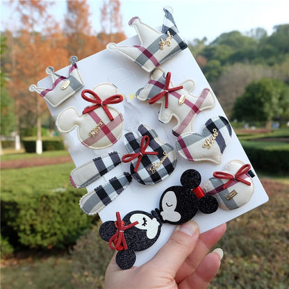 Plaid Hair Clips Set