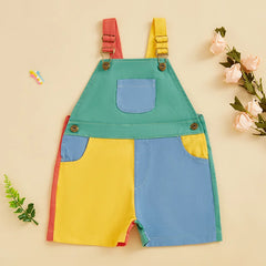 Toddler Overall Shorts, Adjustable Strap Suspender Romper