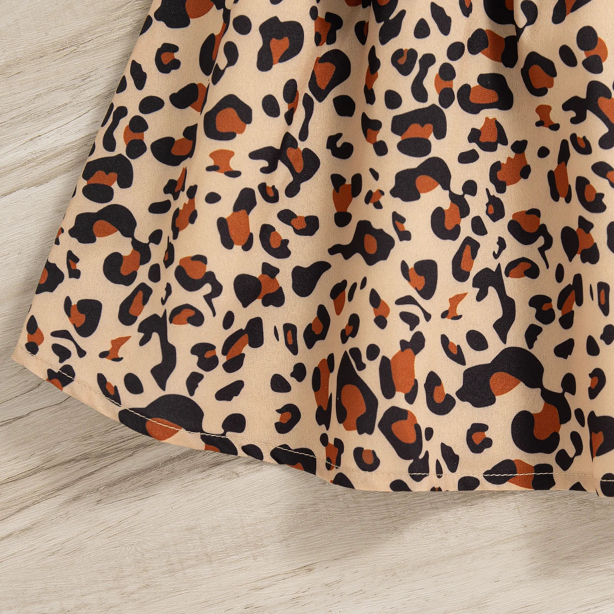 Baby Girl Leopard Print Dress, Bow Suspender Sundress