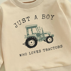 Boys Sweatshirt Tractor Print
