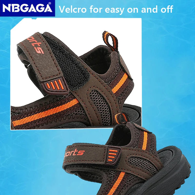 Boys' Sport Sandals, Breathable Soft-Sole Beach Shoes