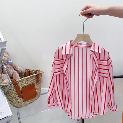 Kids Stripe Shirt Shorts Set