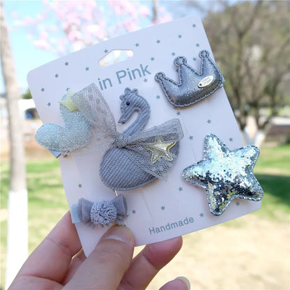 5Pcs/set Cartoon Hairpins