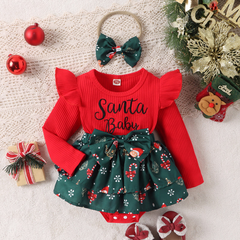 Long Sleeve Santa Romper