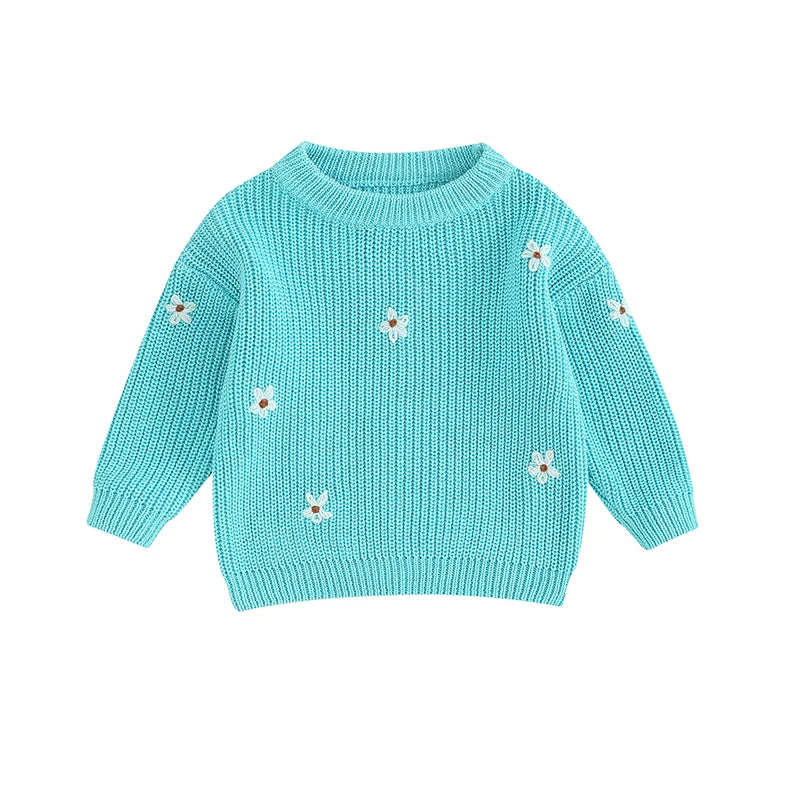 Girls Winter Flower Sweater - PAMU8