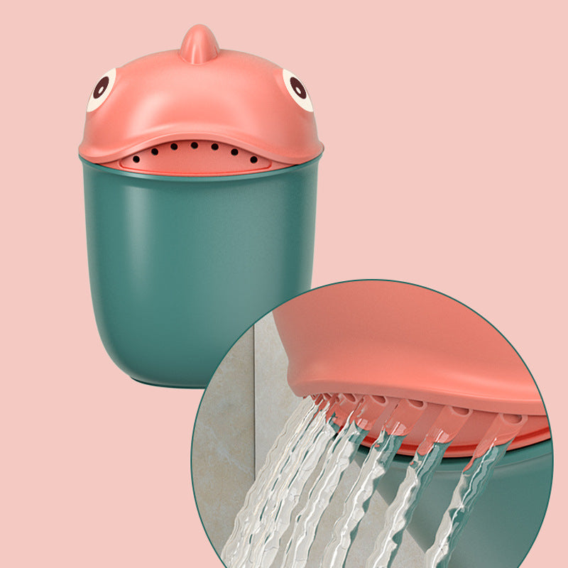 Baby Bath Shampoo Rinse Cup with Collapsible Dino Design