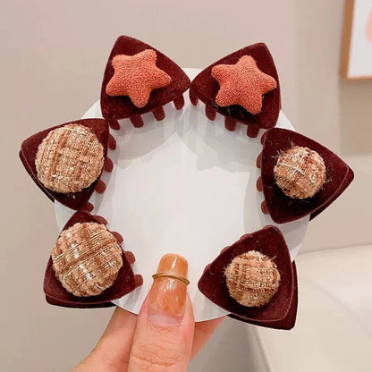 Heart-Shaped Star Hair Clips