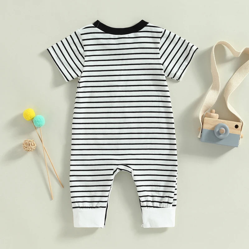 Newborn Jumpsuit 3M to 18M | Soft Cotton Short Sleeve