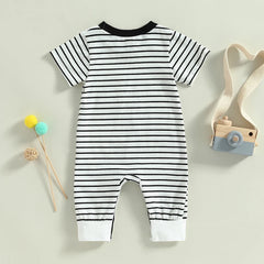 Newborn Jumpsuit 3M to 18M | Soft Cotton Short Sleeve