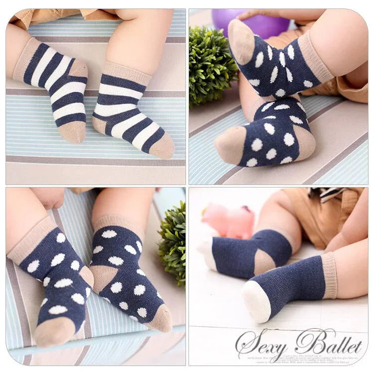 5 Pairs Cute Cat Baby Socks
