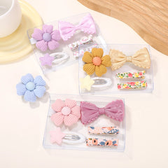 Baby Girls' Bow Hair Clips, 5-Piece Colorful Set