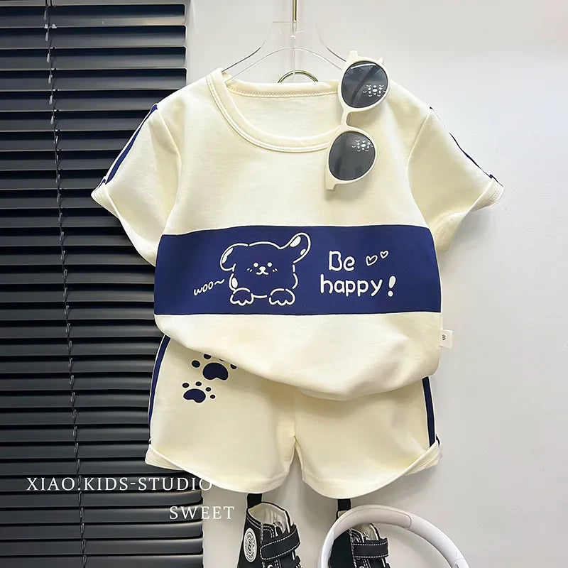 Kids Striped T-Shirt Shorts
