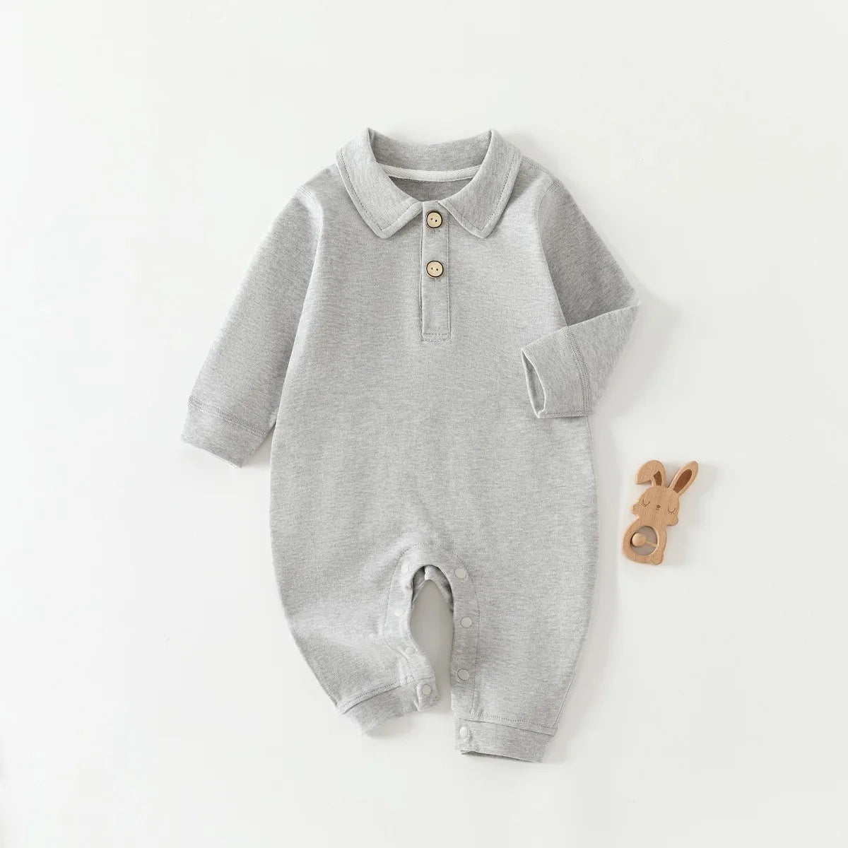 Solid Color Winter Baby Jumpsuit