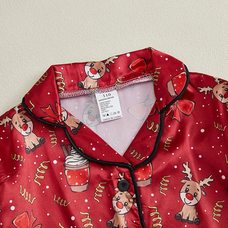 Girls Christmas Pajamas Set