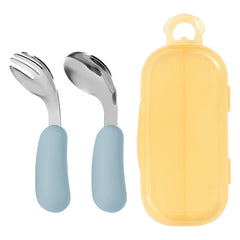 Baby Spoon and Fork Set, 2-Piece Stainless Steel Cutlery