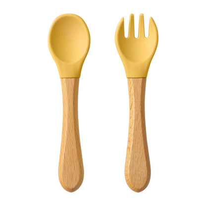 Wooden Handle Spoon Fork