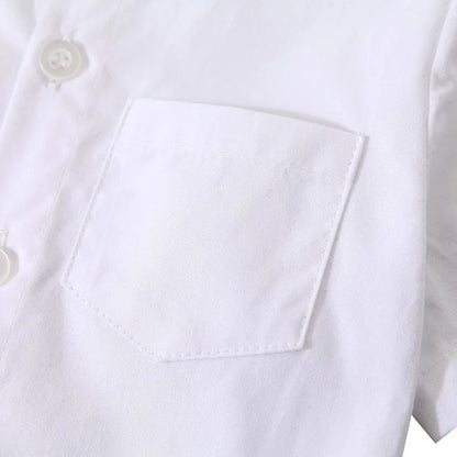 2Pcs Short Sleeve Shirt Shorts Set