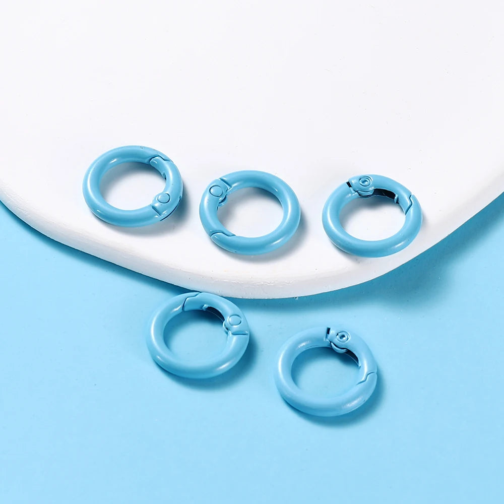 Metal O-Ring Keychain Clasps, 5-Pack Craft Clips
