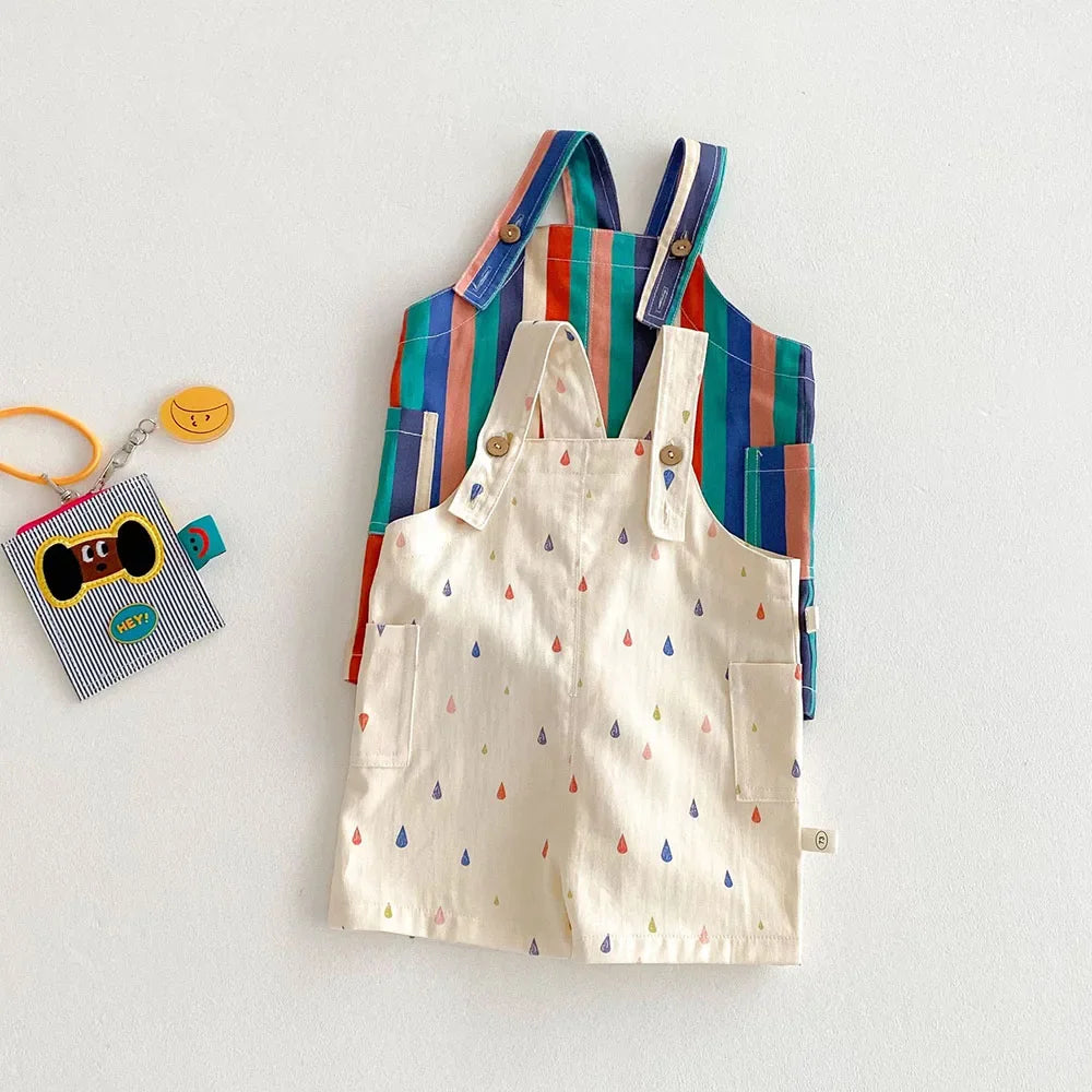 Kids' Spring Jumpsuit, Unisex Casual Romper