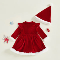Santa Velvet Romper Outfit
