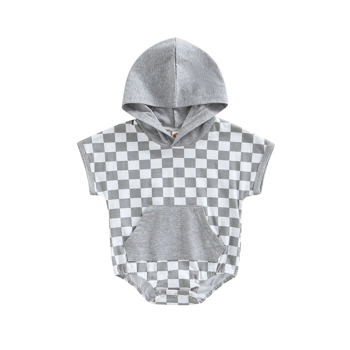 Checkerboard Print Baby Outfit