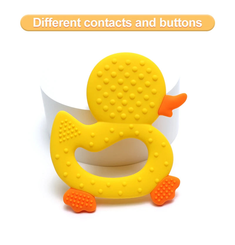 Baby Teether Toys Cartoon Duck Silicone Teether - PAMU8