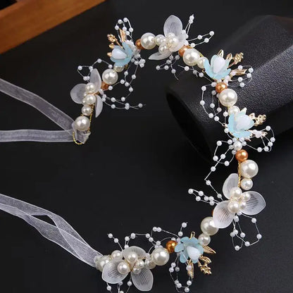 Fairy Girl Flower Pearl  Red Headband - PAMU8