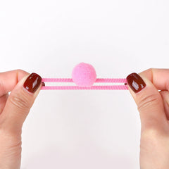Plush Ball Hair Ties, 40-Pack Elastic Bands for Girls