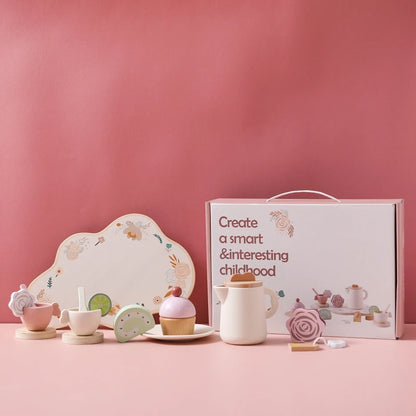 Tea Set Wooden Pretend Play Toys