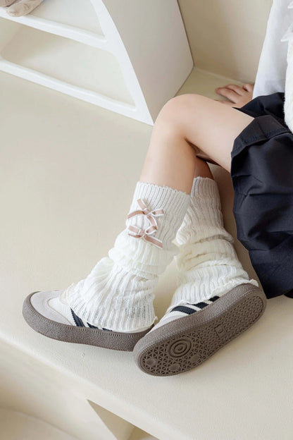 Soft Cotton Leg Warmers Knee Socks - PAMU8