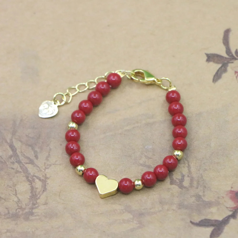 Natural stone bead bracelet for girls with lobster clasp jewelry USA