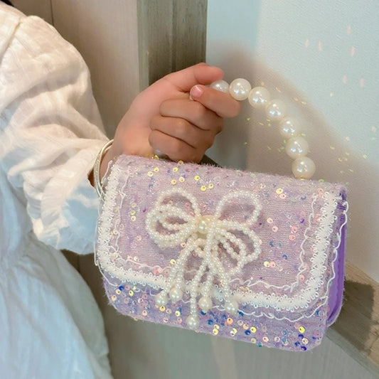 Mini beaded shoulder bag for kids