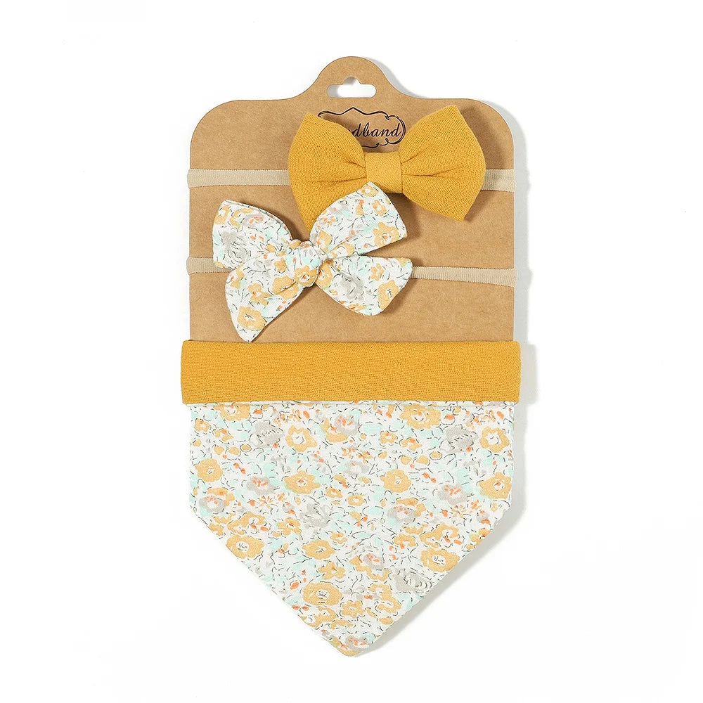 3Pcs BabyBibs with Bow