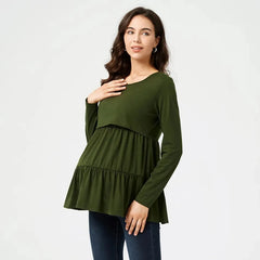 Round Neck Nursing Top