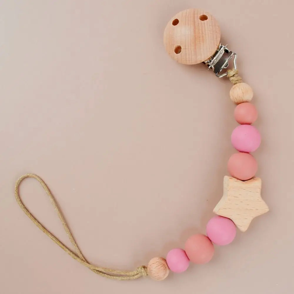 Wood Baby Pacifier Chain