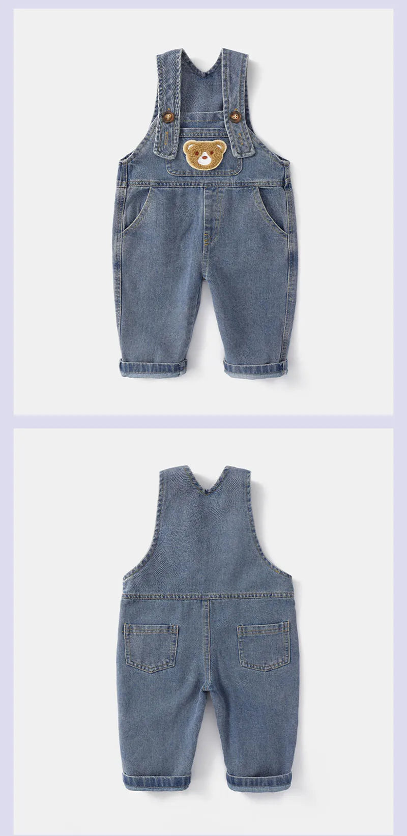 Cute Bear Denim Casual Pants